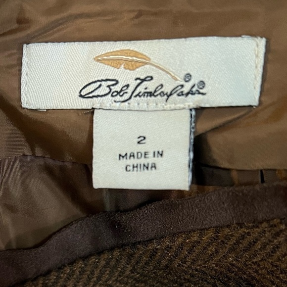 ⚫️ BOGO Bob timberlake brown wool women’s skirt size 2 - Picture 5 of 6